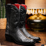 Marco Di Milano Kansas Python Round Toe Cowboy Boot Black