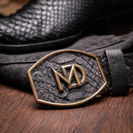 Marco Di Milano Kansas Python Round Toe Cowboy Boot Black