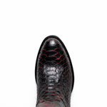 Marco Di Milano Kansas Python Round Toe Cowboy Boot Black Cherry
