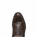 Marco Di Milano Kansas Python Round Toe Cowboy Boot Brown