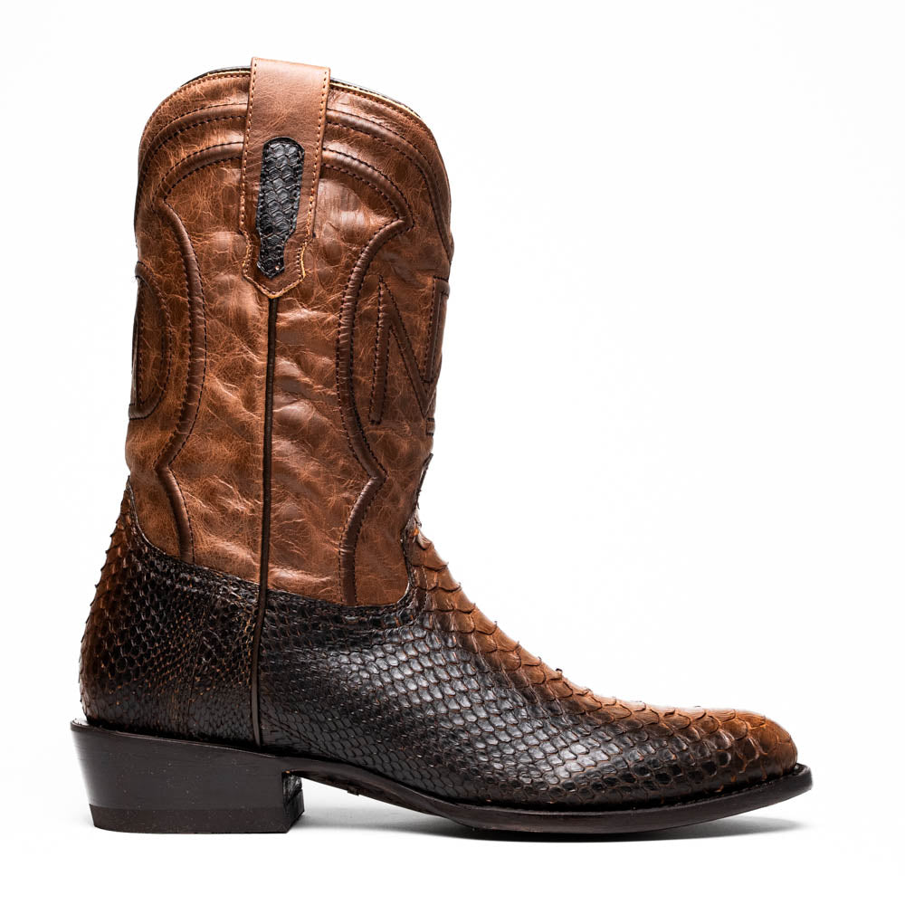 Marco Di Milano Kansas Python Round Toe Cowboy Boot Lisboa