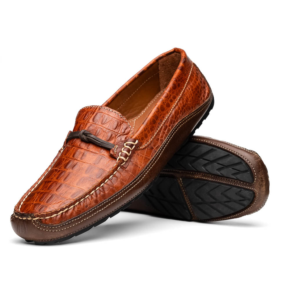 TB Phelps Kiawah Croco Lace Bit Driver Sport Rust