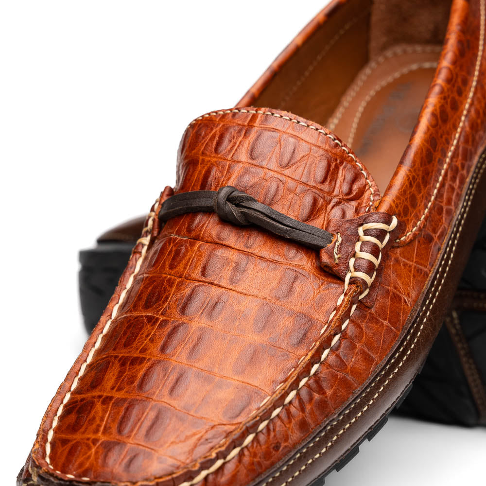 TB Phelps Kiawah Croco Lace Bit Driver Sport Rust