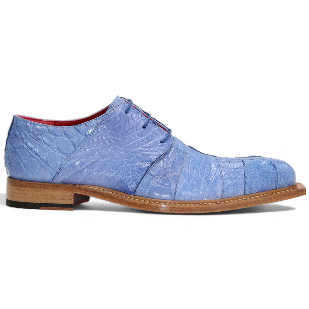 Fennix Kingston Genuine Alligator Shoes Light Blue