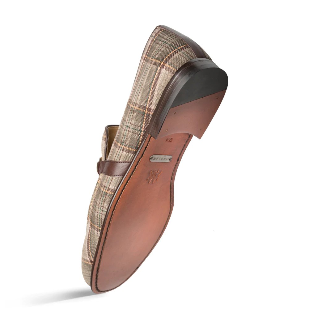 Mezlan Knighton Fabric Shoes Taupe/Brown