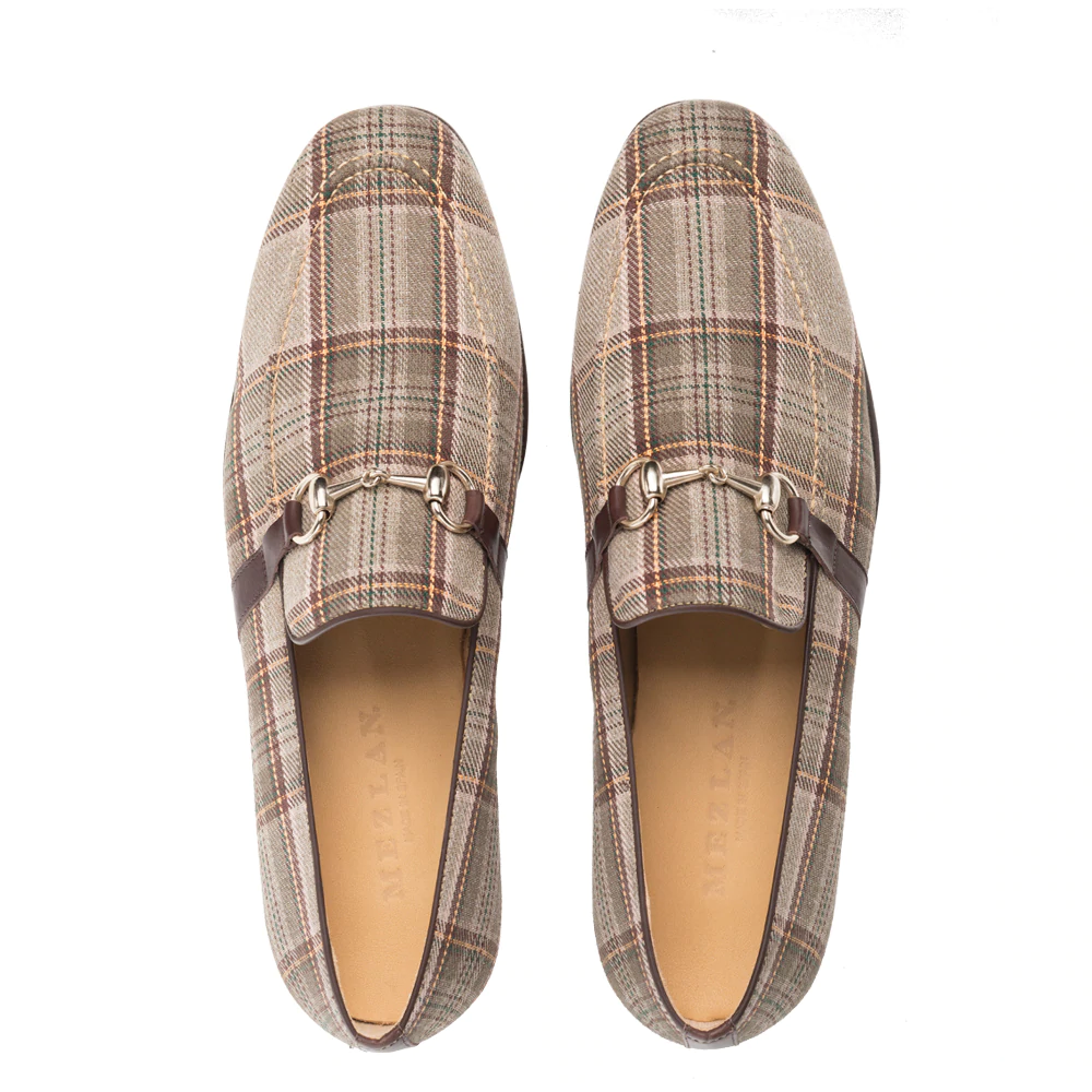 Mezlan Knighton Fabric Shoes Taupe/Brown