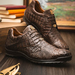 Marco Di Milano Kratos Caiman Crocodile Sneaker Brown