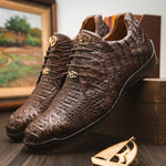 Marco Di Milano Kratos Caiman Crocodile Sneaker Brown