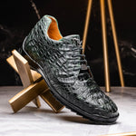 Marco Di Milano Kratos Caiman Crocodile Sneaker Forest Green