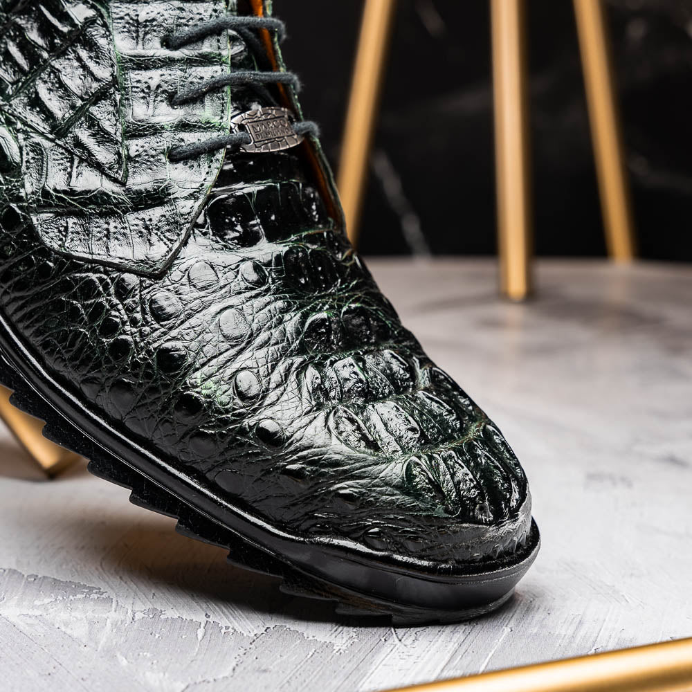 Marco Di Milano Kratos Caiman Crocodile Sneaker Forest Green