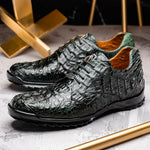 Marco Di Milano Kratos Caiman Crocodile Sneaker Forest Green