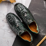 Marco Di Milano Kratos Caiman Crocodile Sneaker Forest Green