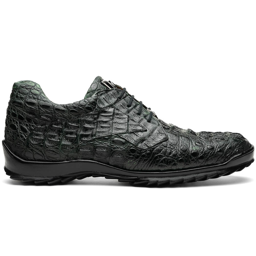 Marco Di Milano Kratos Caiman Crocodile Sneaker Forest Green