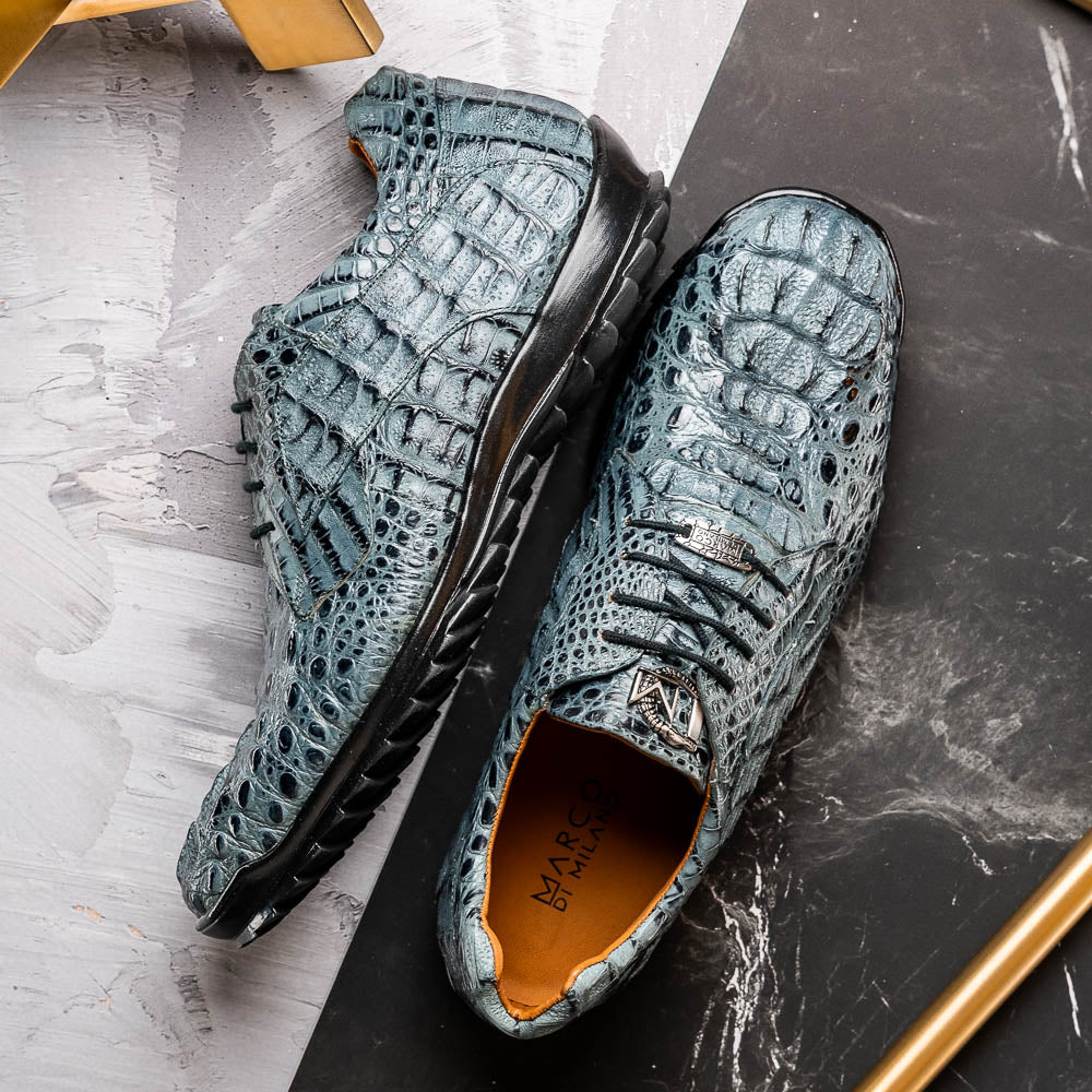 Marco Di Milano Kratos Caiman Crocodile Sneaker Grey