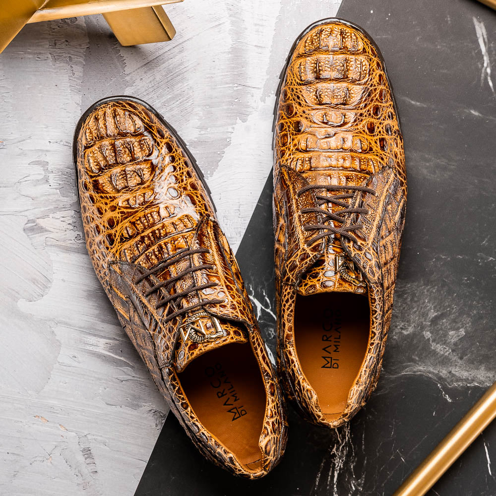 Marco Di Milano Kratos Caiman Crocodile Sneaker Rustic Orix