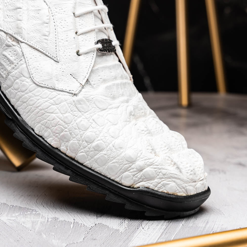 Marco Di Milano Kratos Caiman Crocodile Sneaker White