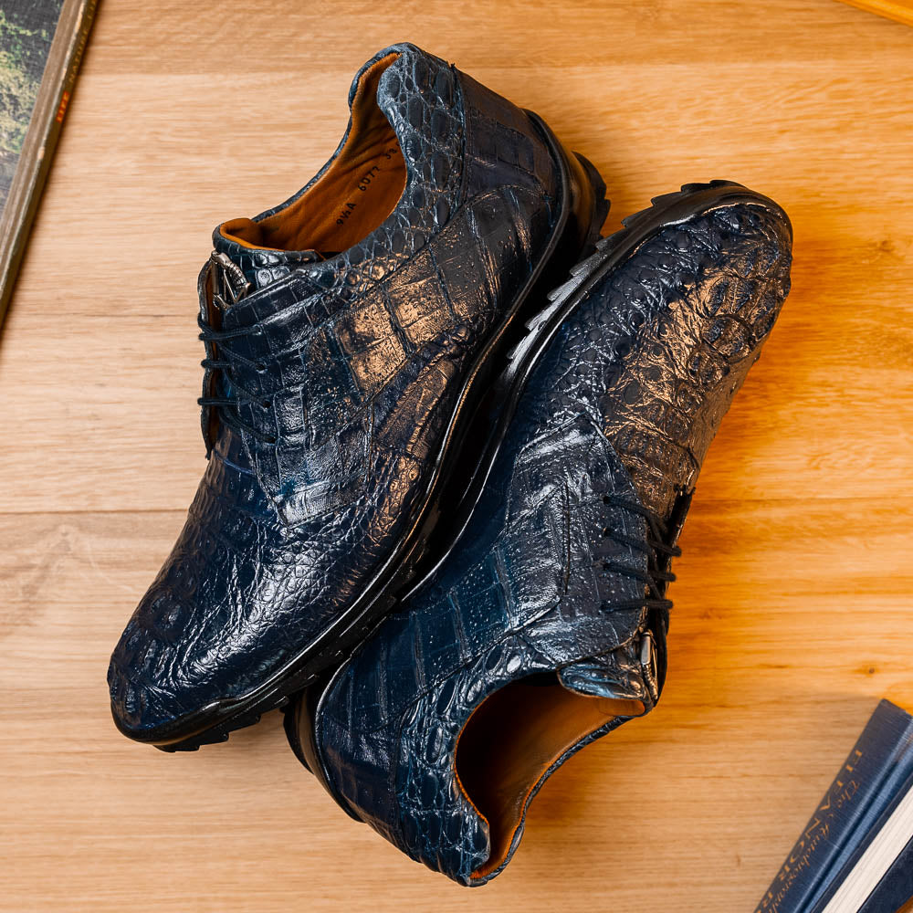 Marco Di Milano Kratos Caiman Crocodile Sneaker Navy