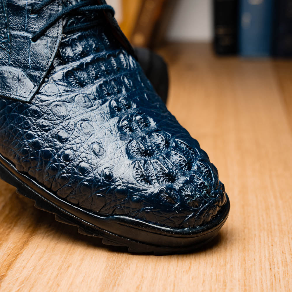 Marco Di Milano Kratos Caiman Crocodile Sneaker Navy
