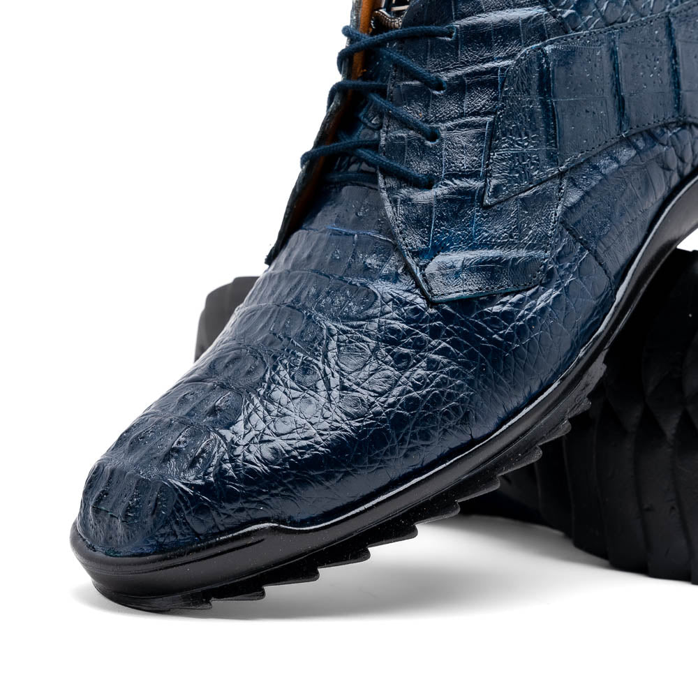 Marco Di Milano Kratos Caiman Crocodile Sneaker Navy