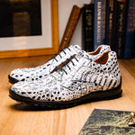 Marco Di Milano Kratos Caiman Crocodile Sneaker Newspaper