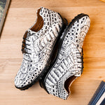 Marco Di Milano Kratos Caiman Crocodile Sneaker Newspaper