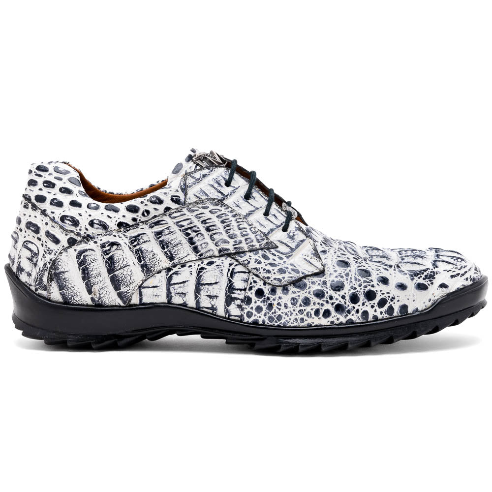 Marco Di Milano Kratos Caiman Crocodile Sneaker Newspaper