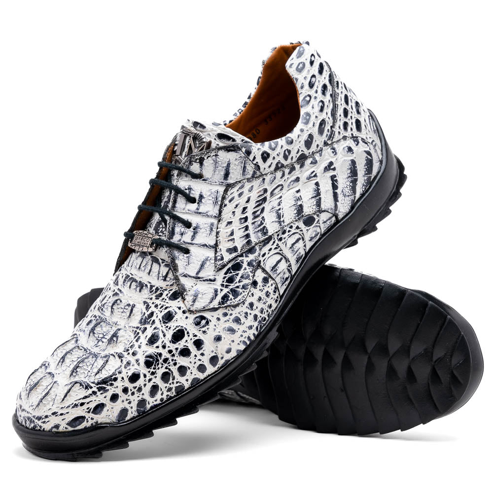 Marco Di Milano Kratos Caiman Crocodile Sneaker Newspaper