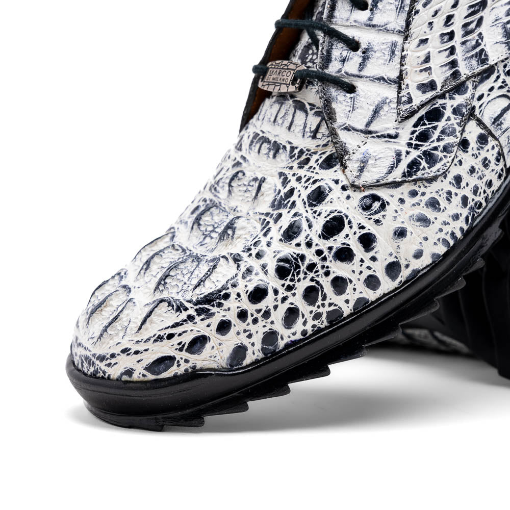 Marco Di Milano Kratos Caiman Crocodile Sneaker Newspaper