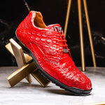 Marco Di Milano Kratos Caiman Crocodile Sneaker Red