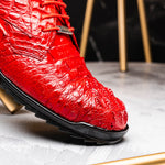 Marco Di Milano Kratos Caiman Crocodile Sneaker Red