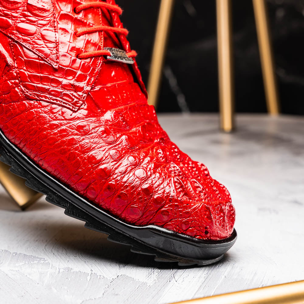 Marco Di Milano Kratos Caiman Crocodile Sneaker Red