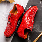 Marco Di Milano Kratos Caiman Crocodile Sneaker Red