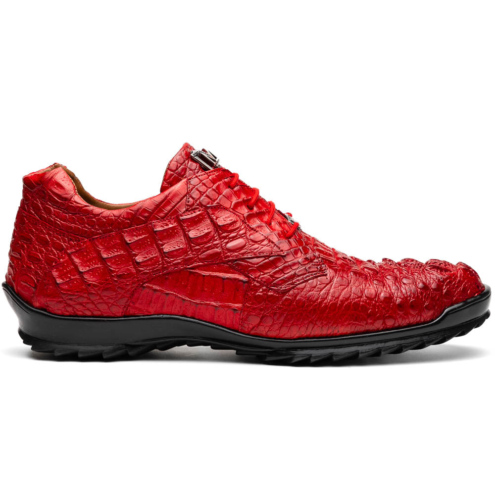 Marco Di Milano Kratos Caiman Crocodile Sneaker Red