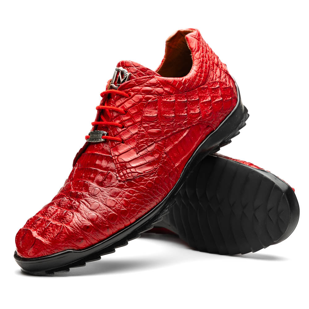 Marco Di Milano Kratos Caiman Crocodile Sneaker Red