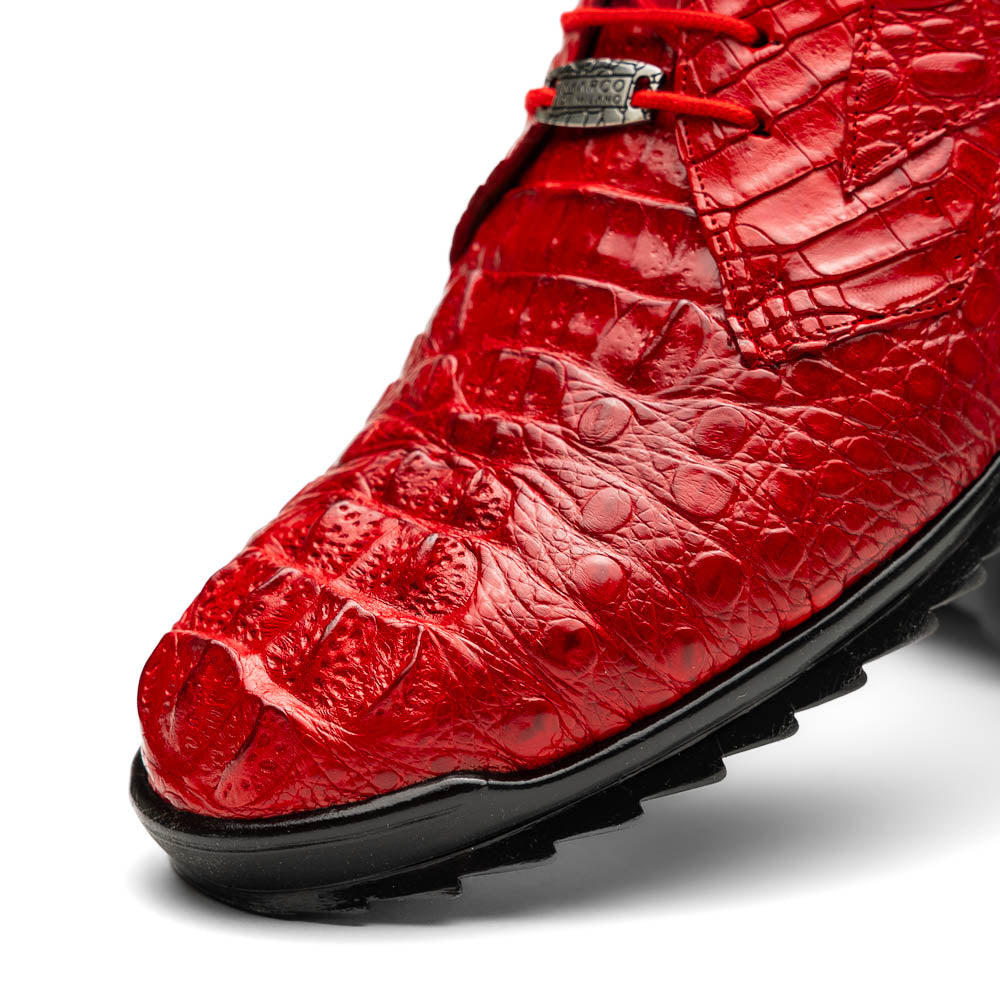 Marco Di Milano Kratos Caiman Crocodile Sneaker Red