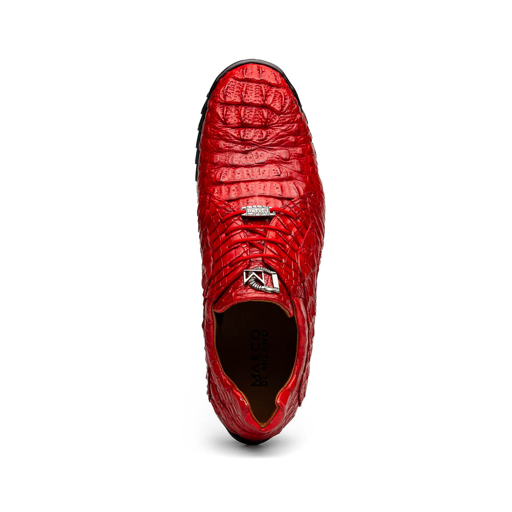 Marco Di Milano Kratos Caiman Crocodile Sneaker Red
