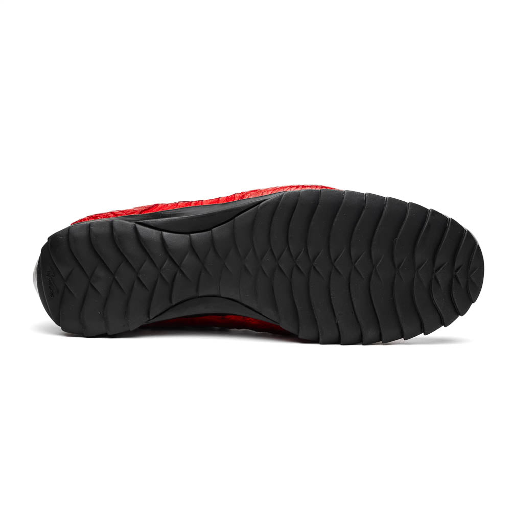 Marco Di Milano Kratos Caiman Crocodile Sneaker Red
