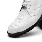Marco Di Milano Kratos Caiman Crocodile Sneaker White
