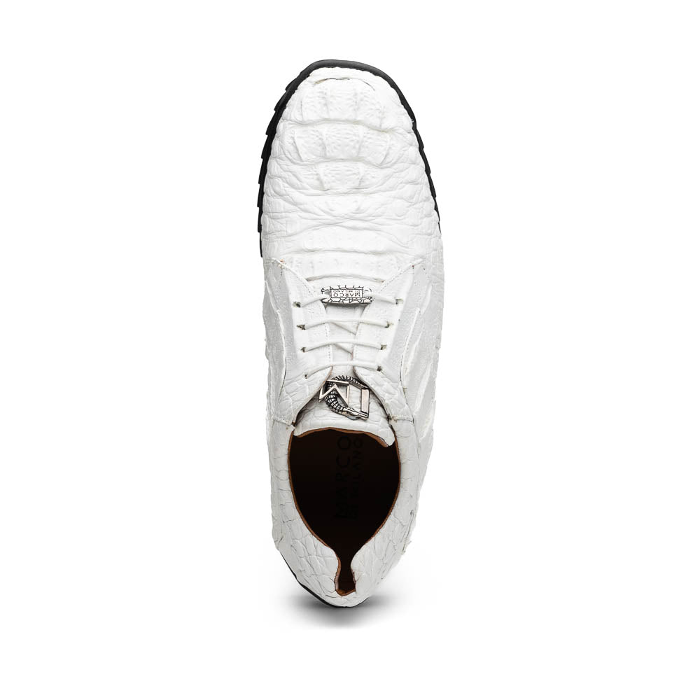Marco Di Milano Kratos Caiman Crocodile Sneaker White