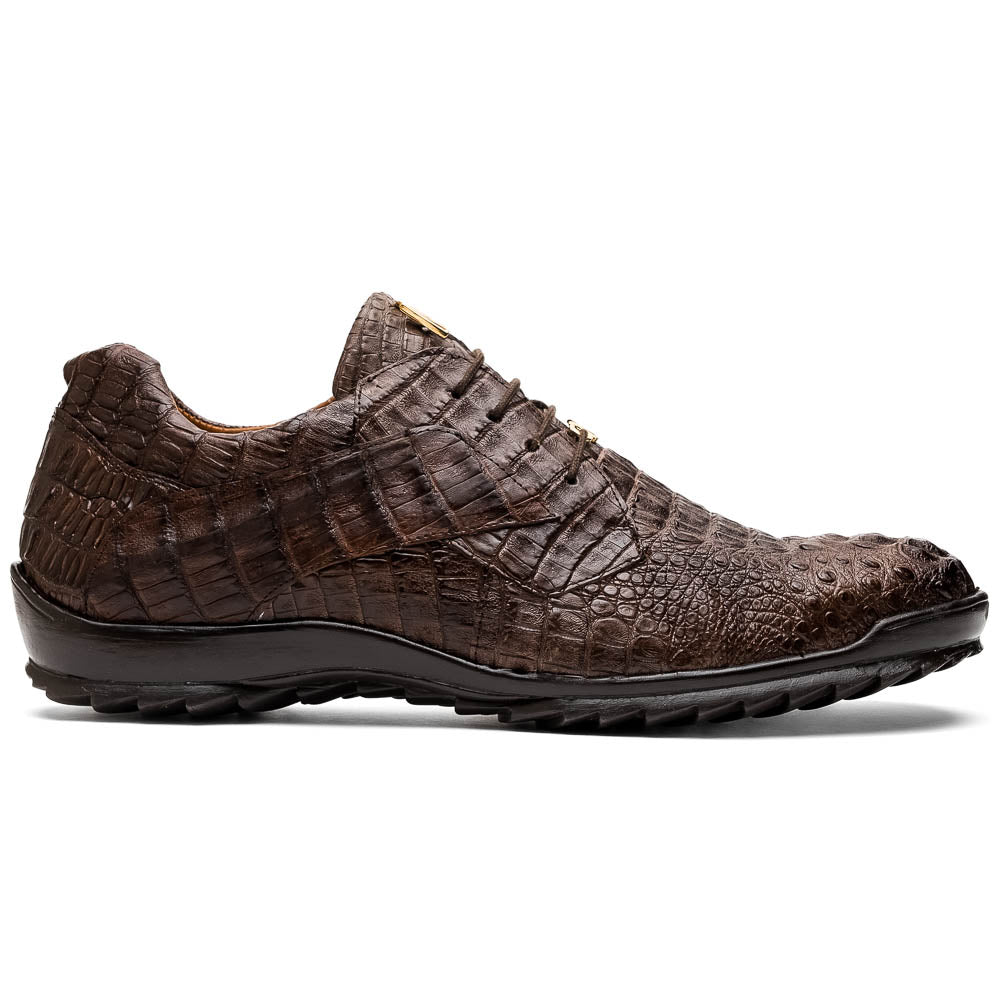 Marco Di Milano Kratos Caiman Crocodile Sneaker Brown