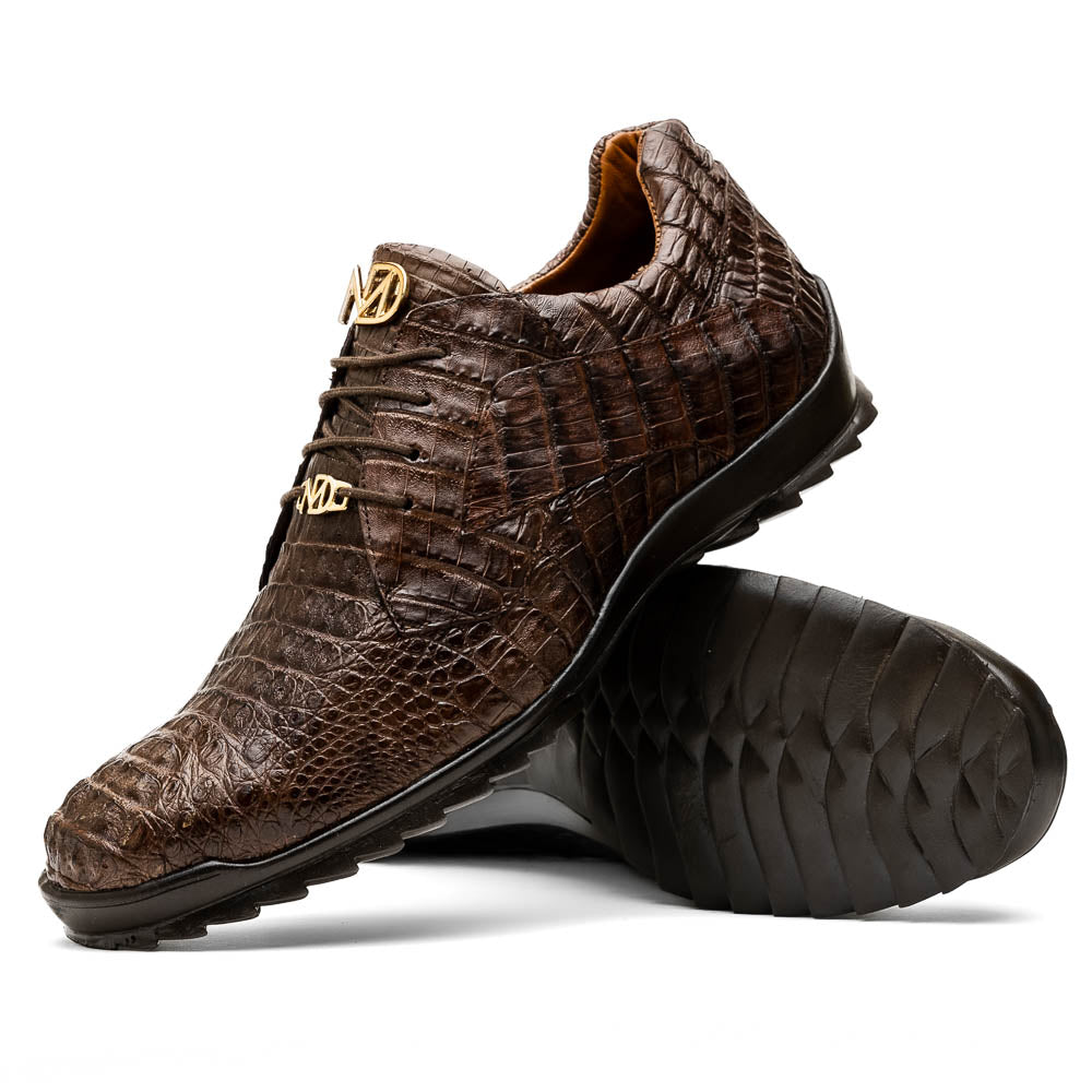 Marco Di Milano Kratos Caiman Crocodile Sneaker Brown