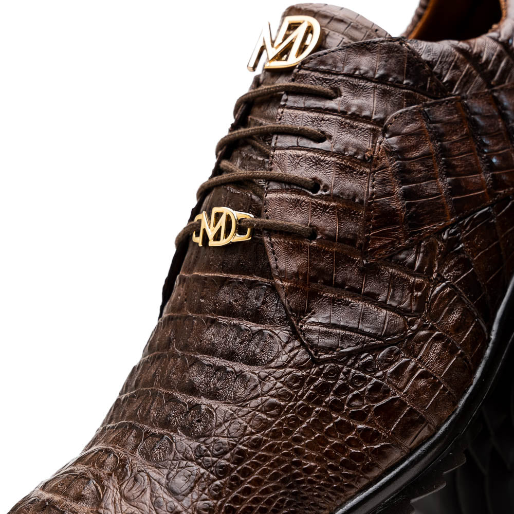 Marco Di Milano Kratos Caiman Crocodile Sneaker Brown