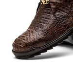 Marco Di Milano Kratos Caiman Crocodile Sneaker Brown