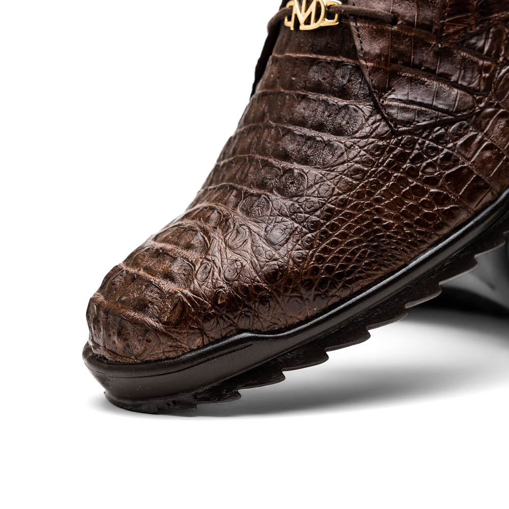 Marco Di Milano Kratos Caiman Crocodile Sneaker Brown