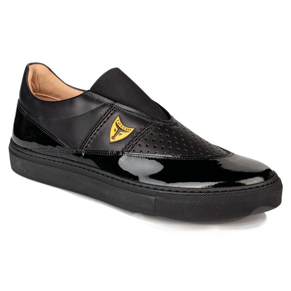 Michael Toschi L1 Patent Leather Sneakers Black