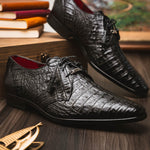 Marco Di Milano Lacio Caiman Crocodile Derby Black