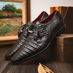 Marco Di Milano Lacio Caiman Crocodile Derby Black