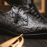 Marco Di Milano Lacio Caiman Crocodile Derby Black