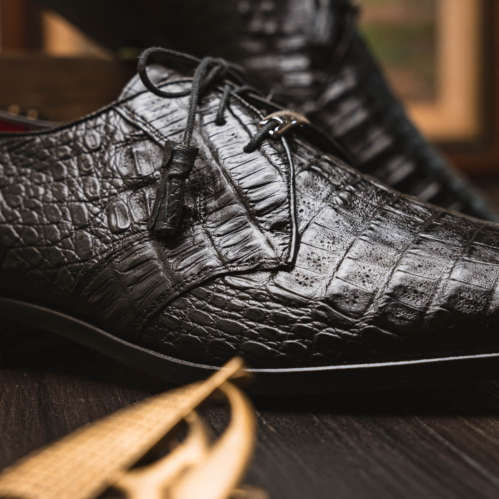 Marco Di Milano Lacio Caiman Crocodile Derby Black