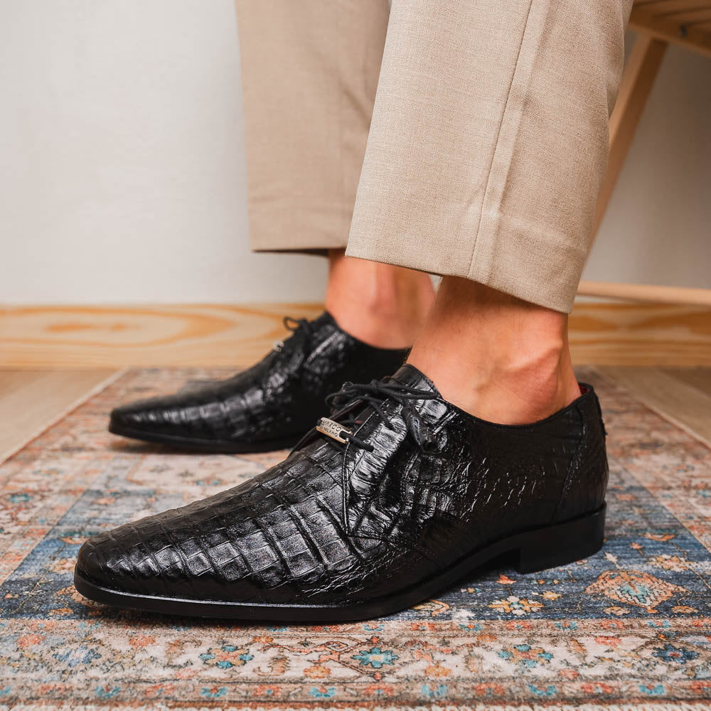 Marco Di Milano Lacio Caiman Crocodile Derby Black